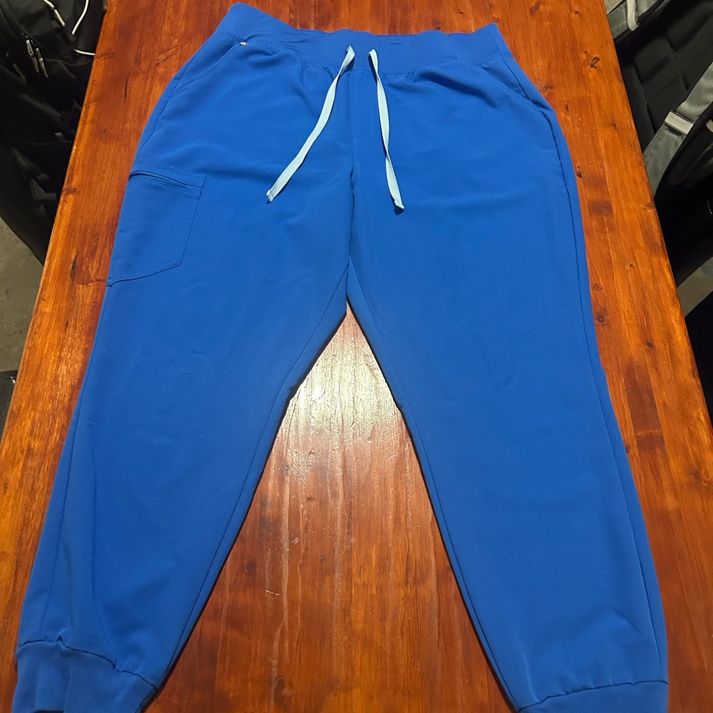 Figs Women’s Royal Blue Zamora High Waisted Joggers Scrub Pants